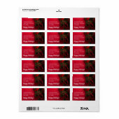 Rode bessen en mistletoe, Kerstmis Etiket (Full Sheet)