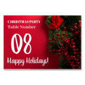Rode bessen en mistletoe, Kerstmis Kaart (Voorkant)