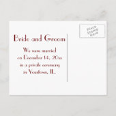 Rode bessen en vorst winter huwelijk aankondiging (Achterkant)