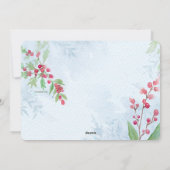 Rode bessen Foto Vakantie Groeten Kaart (Achterkant)