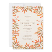 Rode bessen & gouden bladeren Thanksgiving Diner