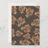 Rode bessen & gouden bladeren Thanksgiving Diner Kaart (Achterkant)