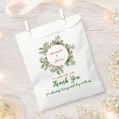 Rode bessen groen bladeren kerst bruiloft bedankzakje (Geknipt)