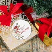 Rode bessen groen Elegante kerst Bedankjes Labels