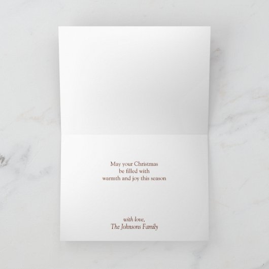 Rode bessen groen Elegante kerst Feestdagen Kaart (Binnen)