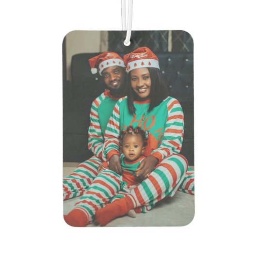 Rode bessen groen hulst blauw Kerstmis liefde foto Luchtverfrisser (Achterkant)