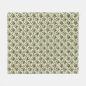Rode Bessen Groene Bladeren Hulst Kerstmis Fleece Deken (Voorkant (Horizontaal))