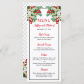 Rode bessen | Het Grieks Floral Holiday Wedding Me Menu (Voorkant / Achterkant)