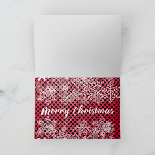 Rode bessen in de sneeuw Kerstmis Kaart (Binnen)