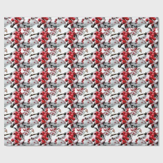 Rode bessen inpakpapier (Vlak)