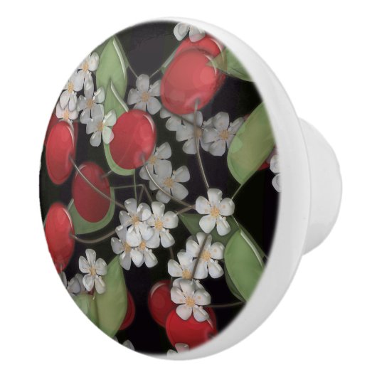 Rode bessen keramische knop (Rechts)