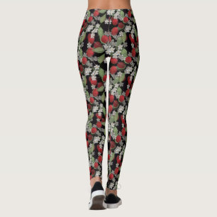 Rode bessen, kersen leggings