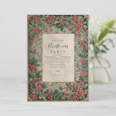 rode bessen kerst kaart (Staand voorkant)