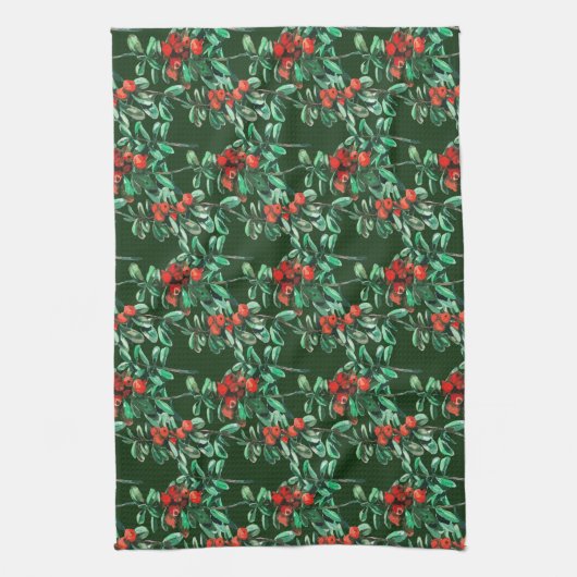 Rode bessen, keukenhanddoeken voor gebergte (Verticaal)