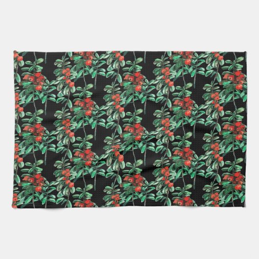 Rode bessen, keukenhanddoeken voor gebergte (Horizontaal)