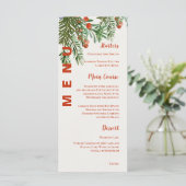 Rode bessen laat feestelijke kerst bruiloft menu (Staand voorkant)