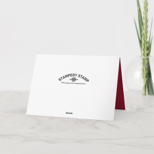 Rode Bessen & Maretak, Kerstmis Kaart (Achterkant)