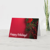 Rode Bessen & Maretak, Kerstmis Kaart (Voorkant)