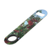 Rode bessen, met donkergroene bladeren speed flessenopener (Achterkant Gekanteld)