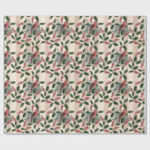  rode bessen met kerst in Griekenland Cadeaupapier (Vlak)