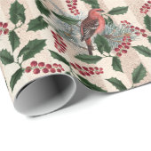  rode bessen met kerst in Griekenland Cadeaupapier (Rol Hoek)