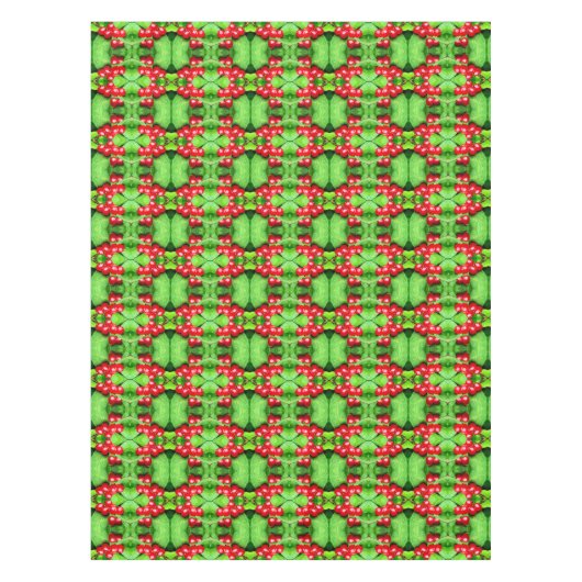 Rode bessen met regendruppels Abstracte Natuur Tafelkleed (Voorkant)