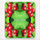 Rode bessen met regendruppels Natuur gepersonalise Muismat (Voorkant)