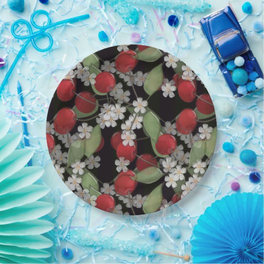 Rode bessen papieren bordje (Feest)