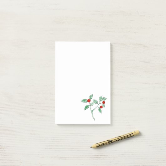 rode bessen plant post-it® notes (Op bureau)