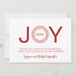 Rode bessen Rozenbottels Krans Vreugde Kerstmis. Feestdagenkaart