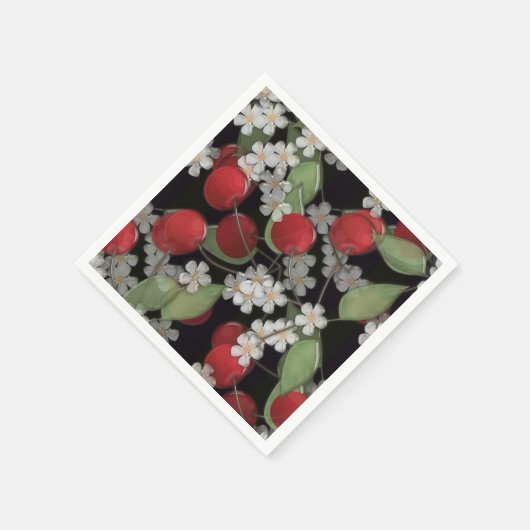 Rode bessen servet (Hoek)