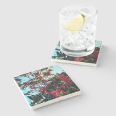 Rode bessen stenen onderzetter (Zijkant)