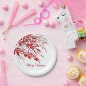 Rode-bessen takken Kerstmis Papieren Bordje (Feest)