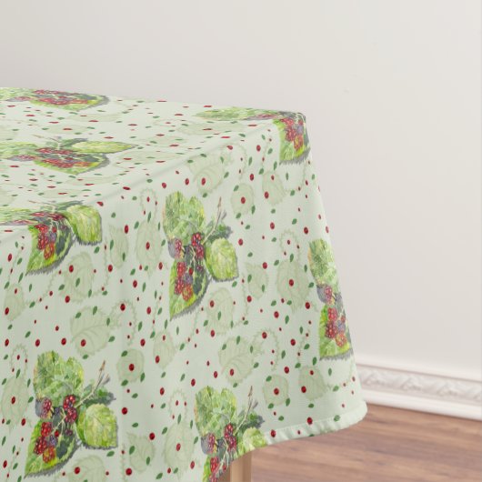 Rode bessen van bramen tafelkleed (Voorbeeld)