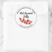Rode Bessengelei Waterverf Jelly Sticker (Tas)