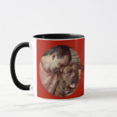 Rode Beste Hond Papa Ooit Custom Foto Koffie Mok (Links)