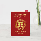 Rode bestemming chinese trouw paspoort (Voorkant)