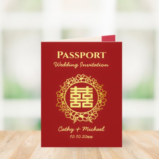 Rode bestemming chinese trouw paspoort
