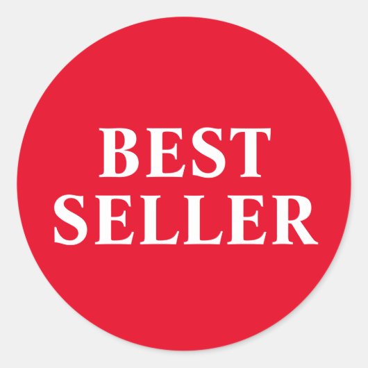 Rode Bestseller Ronde Sticker (Voorkant)