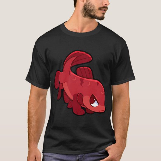 Rode Betta Marktwaardige Vis T-shirt (Voorkant)