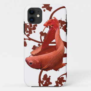 Rode Betta Siamese kempvis Case-Mate iPhone Case