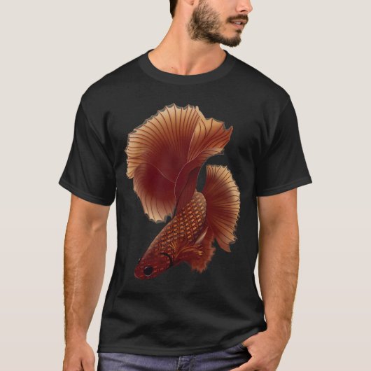 Rode Betta Vis 1 T-shirt (Voorkant)