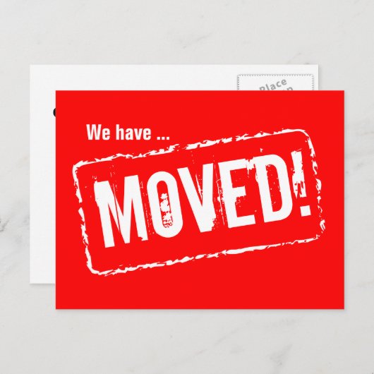 Rode bewegende briefkaarten met rubberen stempelaf (Voorkant / Achterkant)