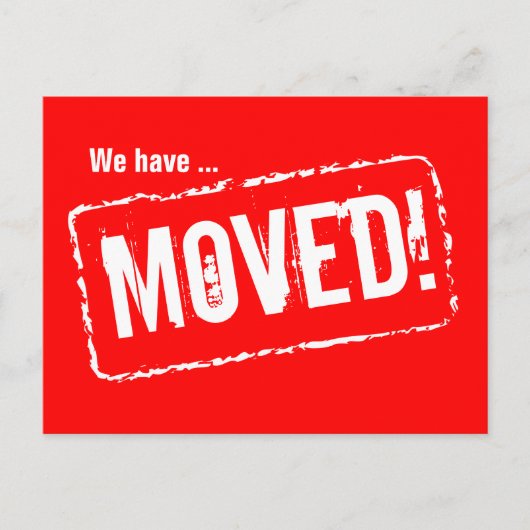 Rode bewegende briefkaarten met rubberen stempelaf (Voorkant)