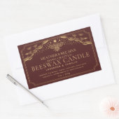 Rode bewerkbare Witchy Tarot Honingbij Kaars Label (Envelop)