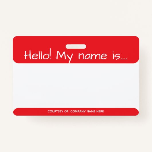 Rode bezoeker ID-kaart Badge (Voorkant)