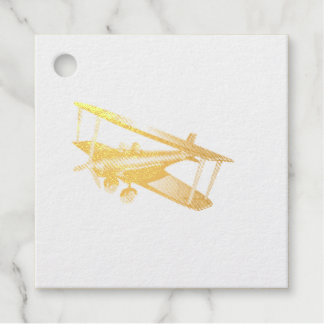 Rode Bi-plane Folie voorkeurstag Bedankjes Labels