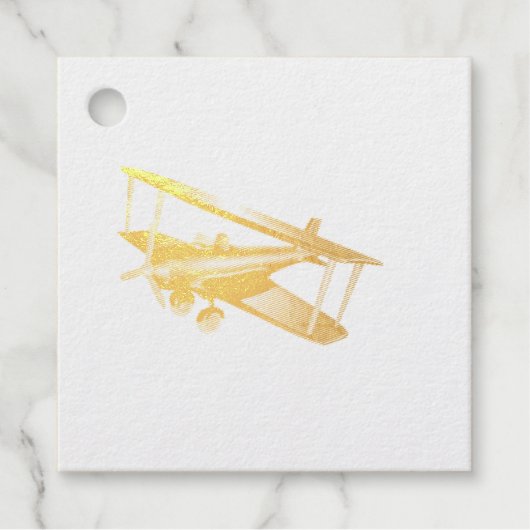 Rode Bi-plane Folie voorkeurstag Bedankjes Labels (Voorkant)
