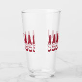 Rode bierflessen glas (Links)