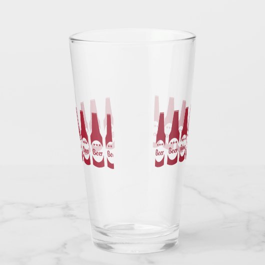Rode bierflessen glas (Rechts)